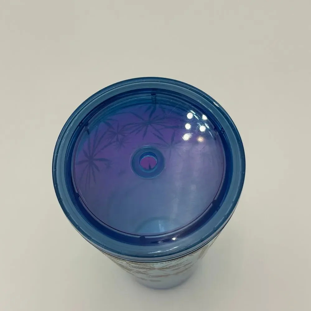 Starbucks Holiday 2023 Textured Snowflakes Blue Venti Cold Cup Tumbler 24oz